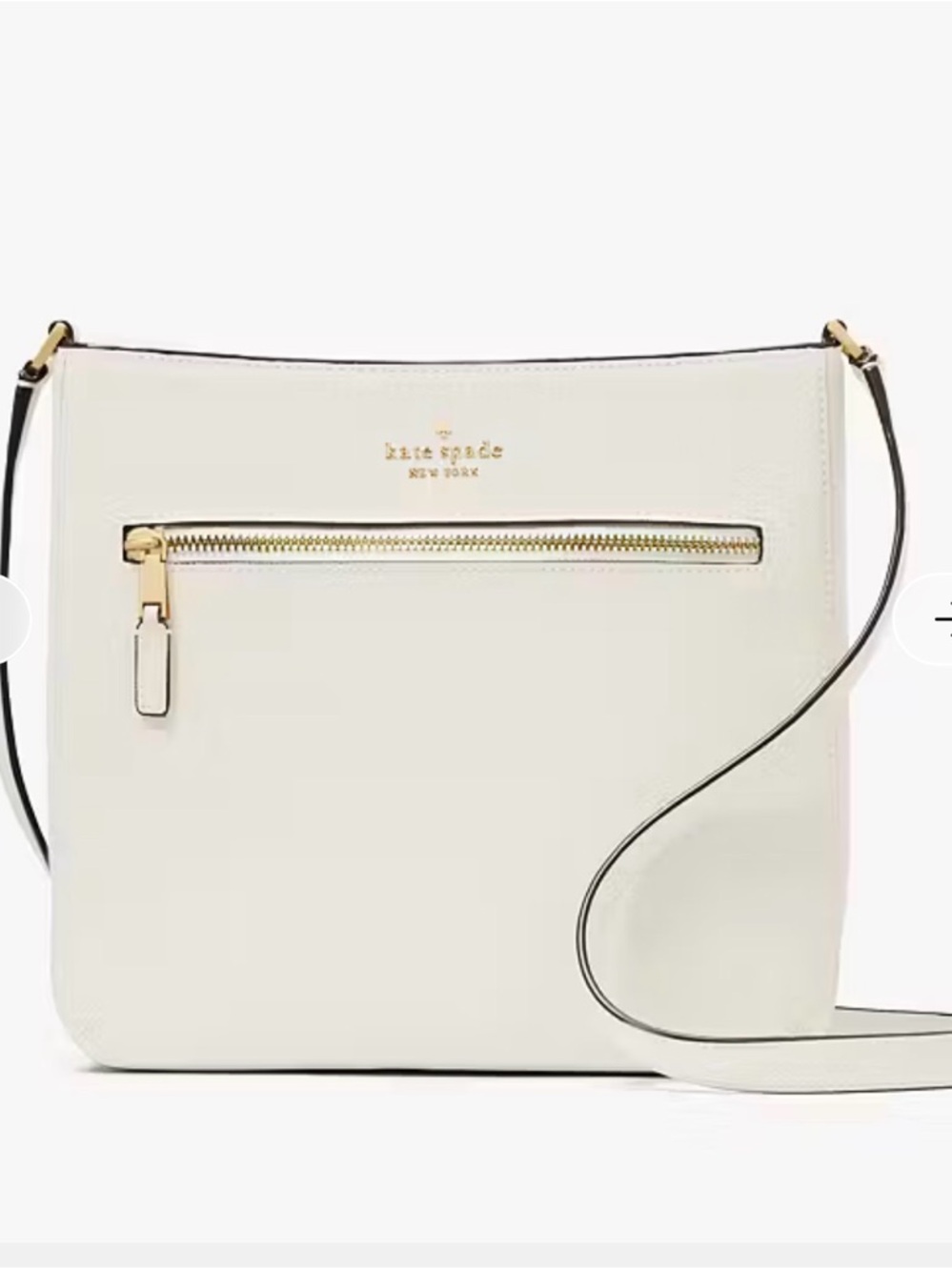 kate spade Cream Leather Crossbody with Gold Hardware